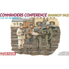 Dragon 6144 1/35 Ölçek, 4 Adet Tank Komutanı Toplantısı (Kharkow 1943) Figürleri, Plastik Model Kiti