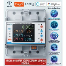 Onoffsmart Tuya Wifi Akıllı 3 Fazlı Akım Koruma Yüksek Voltaj Koruma Güç Tüketimi Uzaktan Kontrol Zamanlama  Anahtar Role