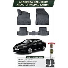 Renault Fluence 2010 Model Aracınıza Özel Üretim Esnek Kauçuk Paspas Takımı + Hediyeli