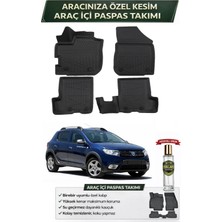 Dacia Sandero 2008 Model Aracınıza Özel Üretim Esnek Kauçuk Paspas Takımı + Hediyeli