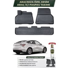 Tesla Y 2020 Model Aracınıza Özel Üretim Esnek Kauçuk Paspas Takımı + Hediyeli