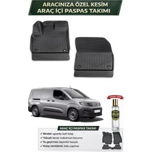 Peugeot Rifter Panelvan 2023 Model Aracınıza Özel Üretim Esnek Kauçuk Paspas Takımı + Hediyeli