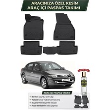 Renault Megane 2 2002 Model Aracınıza Özel Üretim Esnek Kauçuk Paspas Takımı + Hediyeli