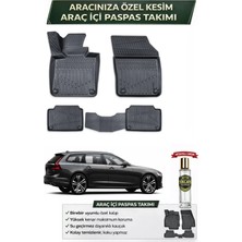 Volvo V90 2017 Model Aracınıza Özel Üretim Esnek Kauçuk Paspas Takımı + Hediyeli
