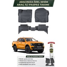 Ford Ranger 2023 Model Aracınıza Özel Üretim Esnek Kauçuk Paspas Takımı + Hediyeli