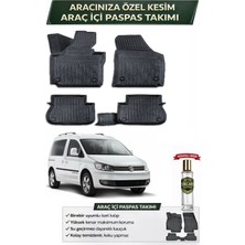 Volkswagen Caddy 2013 Model Aracınıza Özel Üretim Esnek Kauçuk Paspas Takımı + Hediyeli