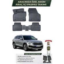 Skoda Kodiaq 2023 Model Aracınıza Özel Üretim Esnek Kauçuk Paspas Takımı + Hediyeli