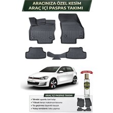 Volkswagen Golf 7 2014 Model Aracınıza Özel Üretim Esnek Kauçuk Paspas Takımı + Hediyeli