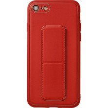 Eco Port Iphone 7 Kılıf Coco Deri Standlı Kapak - Kırmızı