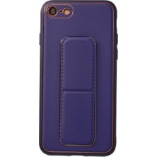 Eco Port Iphone 7 Kılıf Coco Deri Standlı Kapak - Mor