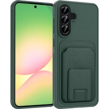 Ankayan Teknoloji Galaxy A56 Kılıf Kartlıklı Tpu Zore Bikart Kapak - Koyu Yeşil