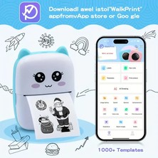 İsmiyle Al Taşınabilir Yazıcı, Mini Cep Kablosuz Termal Yazıcı Android Ios Akıllı Telefonlar Için Uygu