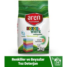 Aren Platinum Toz Çamaşır Deterjanı Renkliler ve Beyazlar Için 5 kg