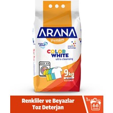 Arana Premium Toz Çamaşır Deterjanı Renkliler ve Beyazlar Için 9 kg