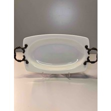 Güral Porselen Dikdörtgen Çukur Sunum Tabağı