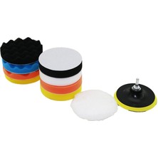 Go İthalat Sepetopia -115 mm  11PCS Polisaj Sünger Seti 8 Ad. 115MM Sünger- 1 Polisaj Ped -1 M14 Adaptör - 1 Cırtlı Disk Taban (5534)
