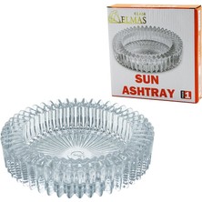 Go İthalat Sepetopia -Güneş Yuvarlak Cam Küllük Çap: 14.5cm - Y: 3.2cm (5534)