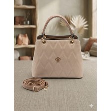 Baklava Dilimi Desenli Yumuşak Dokulu Kadın Omuz Çantası