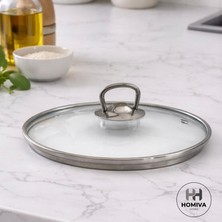 Homıva Home Cam Tencere Kapağı-26 cm