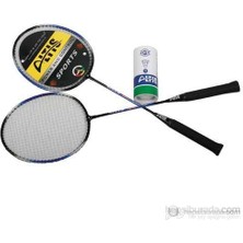 Hattrick Atis Bs10 Pro Badminton Raket Seti 3 Top ve Çanta ile Siyah Alüminyum Malzeme