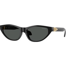 Versace 4491U GB1/87 55 Kadın Güneş Gözlüğü Siyah Çerçeve ve Gri Organik Cam ile Şık Tasarım