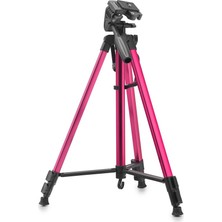ForWhat Büro Ev Ofis Cep Telefonu Için 140CM Kırmızı Ayarlanabilir Kollu Tripod