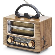 ForWhat Büro Ev Ofis Hediyesi Için 17CM Retro Tarz Bluetooth Hoparlör Fm Radyo