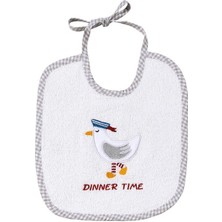 Tiny Lamb Kuş Desenli Bebek Mama Önlüğü | Bebek Havlu Önlük
