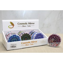 ForWhat Büro Ev Ofis Kişisel Makyaj Bakımı Için Mandala Tasarım Hareketli Sulu El Aynası