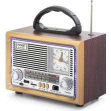 ForWhat Büro Ev Ofis Hediyesi Için Bluetooth Nostaljik Trend Hoparlör Fm Retro Saatli