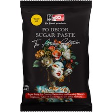 Fo Food FO Sarı Fodekor Kaplama, Dekor ve Çiçek Yapımı için Şeker Hamuru 1 kg