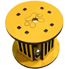 Go İthalat Sepetopia -Mini Silindir Eğlenceli Renkli Sağlam Küçük Pati Izi Şekilli Kedi Oyuncağı (5534)