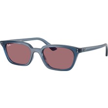 Ray-Ban Kadın Güneş Gözlüğü 4456 68121A 53 Mavi Çerçeve ve Pembe Cam ile Şık Tasarım