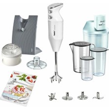 Bamix® M200 Baking El Blender Seti Ömürboyu Motor Garantili 200W (20CM Daldırmaderinlıği) 4 Bıçaklı Beyaz