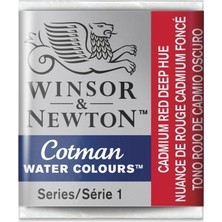 Winsor & Newton Cotman Sulu Boya Yarım Tablet Cadmium Red Deep Hue 098 Renkli 1 Parça