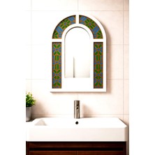 Çini Desen Makyaj Aynası, Masa Aynası, Duvar Aynası, Dekor Ayna, Banyo-Wc Aynası, Tasarım Ayna