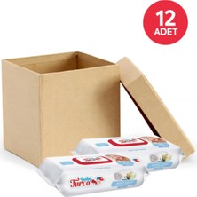 Baby Turco Beyaz Sabun Kokulu Islak Havlu 90 Yaprak x 12 Adet Hassas Ciltler İçin Alkol İçermeyen