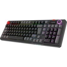 Rampage Loyal Siyah/gri USB Hot Swap Rgb Red Switch Mekanik Gaming Oyuncu Klavye
