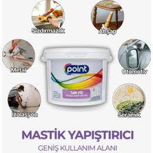 Point Boya Tam-Fix - Çok Amaçlı Mastik Yapıştırıcı, İzolasyon Malzemesi (Gri/ 2,5 Kg)