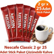 Urfakent Nescafe Classic 2 gr 25 Adet Stick Paket Çözünebilir Kahve