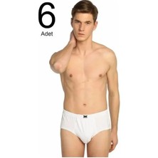Tutku 0109-6 Düz Beyaz Slip Külot 6'lı Paket L Beden Yumuşak Dokulu Konforlu Seçim