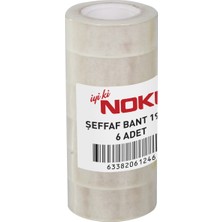 Noki Şeffaf Bant 19Mmx33M 6'Lı 19336