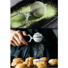 İsmiyle Al Pratik Paslanmaz Çelik Un Kakao Pudra Şekeri Eleği -Maşalı Bitki Çayı Demleme Süzgeci