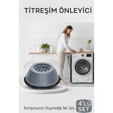 İsmiyle Al Premium 4&amp;#39;lü Titreşim Önleyici Kauçuk Ayak Seti - Ultra Sessiz ve Sarsıntısız Yıkama