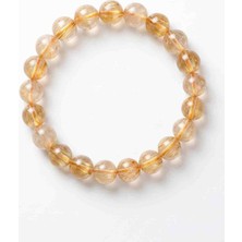 Cunda Doğal Taş Design Sitrin Doğal Taş Bileklik 8 Mm.