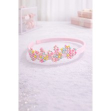 Nati Co Pastel Boncuk Detaylı Kız Çocuk Taç | Günlük & Özel Gün