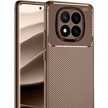 Hnrlishp Newface Xiaomi Redmi Note 14  5g Kılıf Auto Focus Karbon Kapak - Kahverengi
