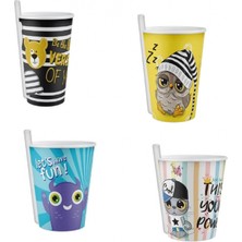 İsmiyle Al 4 Adet Kendinden Pipetli Bardak 400 ml