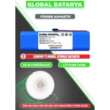 Global Batarya Lenovo T1 Uyumlu Akıllı Robot Süpürge Bataryası 14.4V 6400MAH Pil (Yüksek Kapasite)