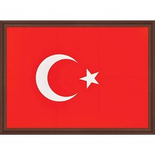 Panda Türk Bayrağı (Mdf Çerçeve) - 30X45CM